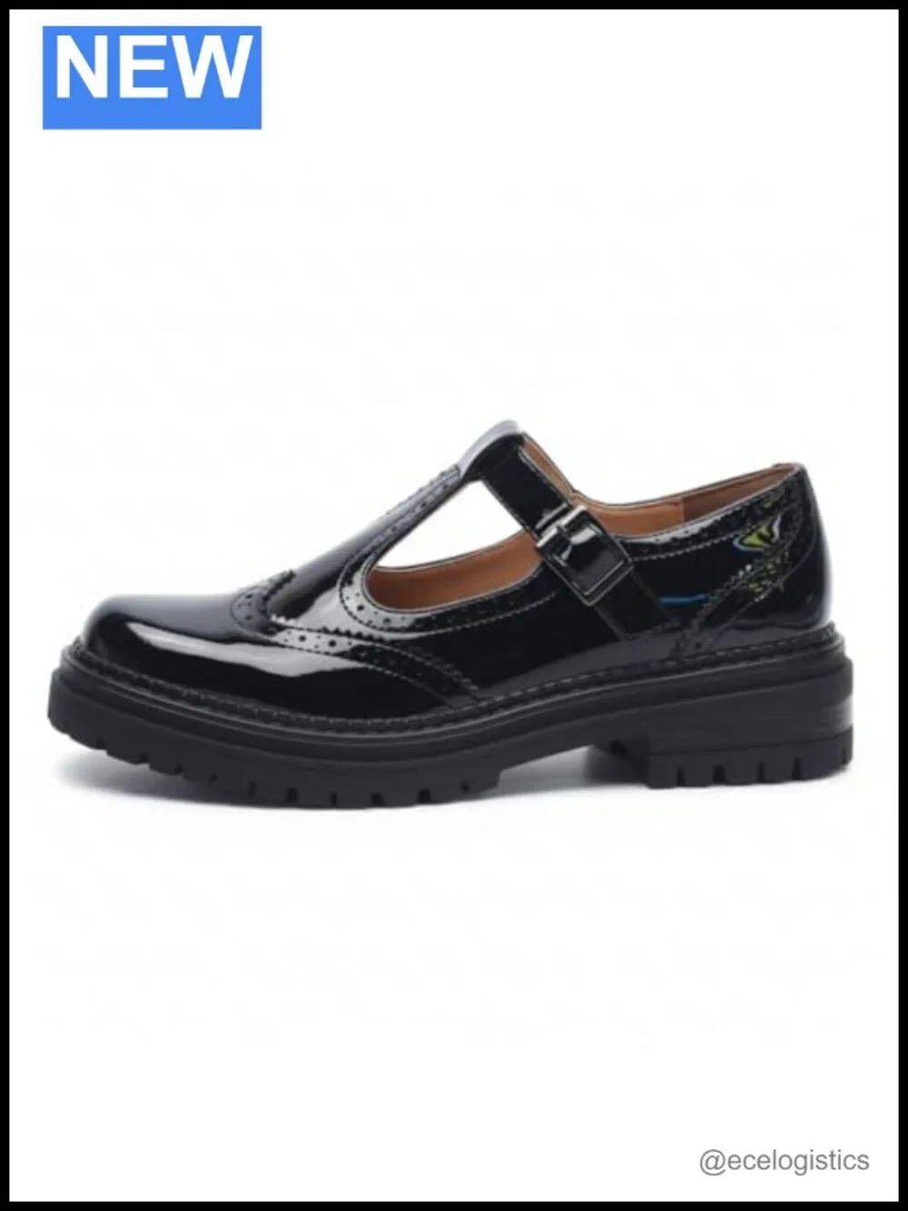 T-Strap Platform Mary Jane Shoes, Round Toe Non-Slip Oxfords for Work